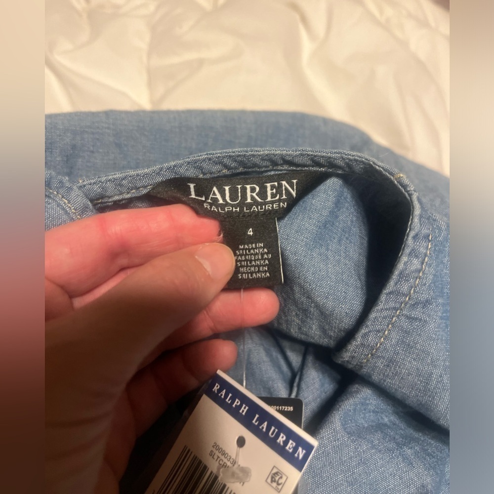Ralph by Ralph Lauren Chambray Blue Belted Wrap Jumpsuit. NWT - Picture 4 of 4